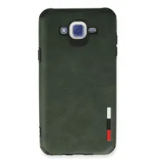 Samsung Galaxy J7 Kılıf Loop Deri Silikon - Yeşil