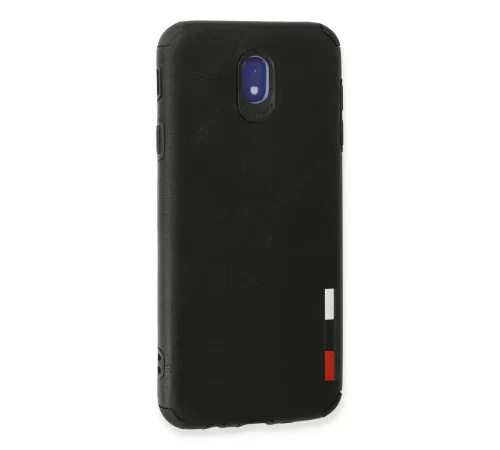 Samsung Galaxy J7 Pro / J730 Kılıf Loop Deri Silikon - Siyah