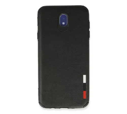Samsung Galaxy J7 Pro / J730 Kılıf Loop Deri Silikon - Siyah
