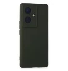 Vivo V29 Lite Kılıf Nano içi Kadife Silikon - Koyu Yeşil