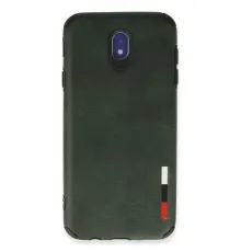 Samsung Galaxy J7 Pro / J730 Kılıf Loop Deri Silikon - Yeşil