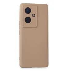 Vivo V29 Lite Kılıf Nano içi Kadife Silikon - Pudra