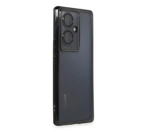 Vivo V29 Lite Kılıf Lensli Silikon - Siyah