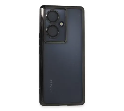 Vivo V29 Lite Kılıf Lensli Silikon - Siyah