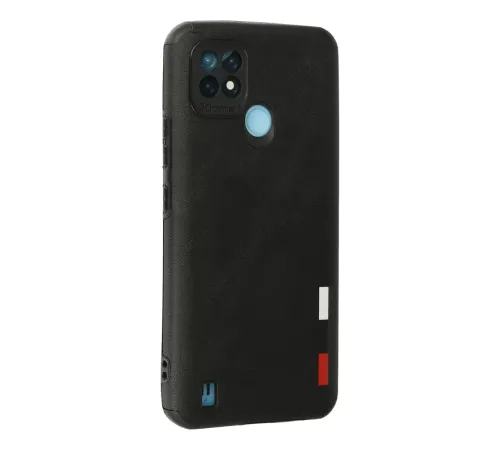 Realme C21 Kılıf Loop Deri Silikon - Siyah