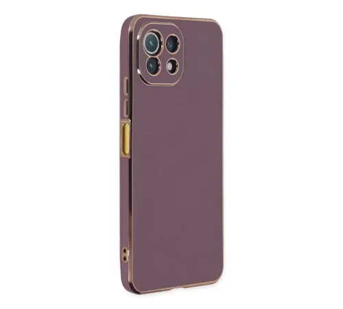 Xiaomi Mİ 11 Lite Kılıf Volet Silikon - Mor