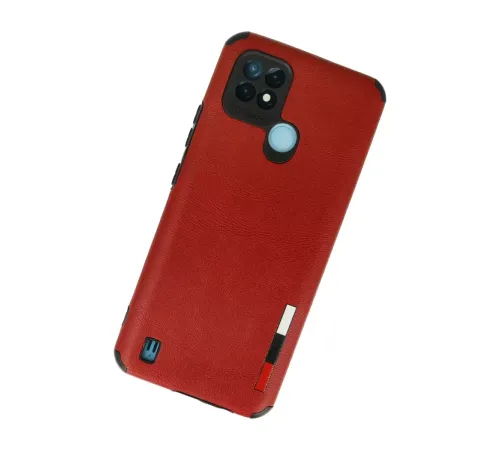 Realme C21 Kılıf Loop Deri Silikon - Kırmızı