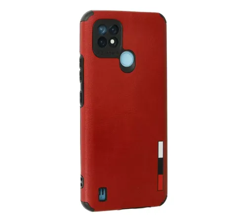 Realme C21 Kılıf Loop Deri Silikon - Kırmızı