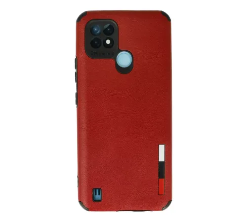 Realme C21 Kılıf Loop Deri Silikon - Kırmızı