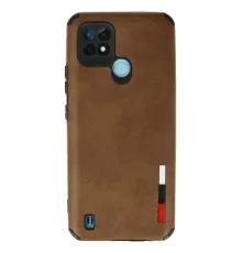 Realme C21 Kılıf Loop Deri Silikon - Kahverengi
