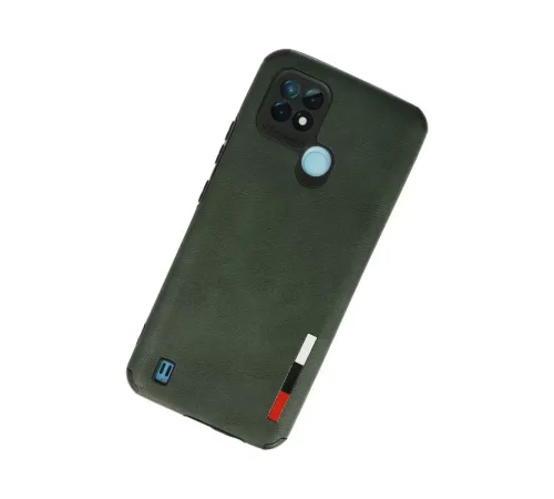 Realme C21 Kılıf Loop Deri Silikon - Yeşil