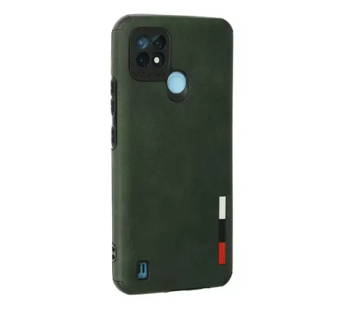 Realme C21 Kılıf Loop Deri Silikon - Yeşil