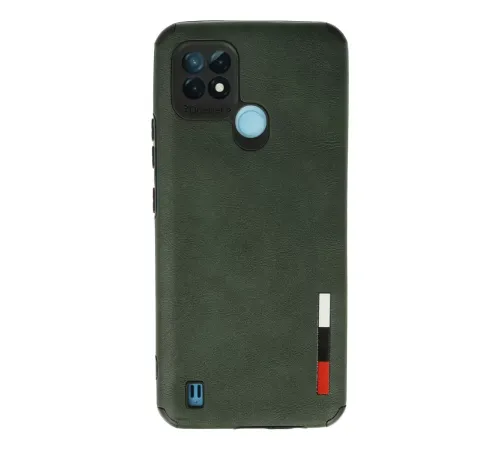 Realme C21 Kılıf Loop Deri Silikon - Yeşil