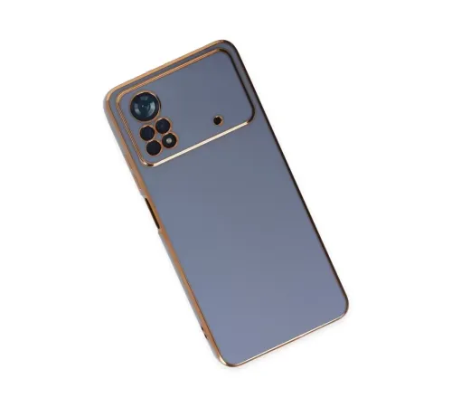 Xiaomi Poco X4 Pro 5G Kılıf Volet Silikon - Mavi