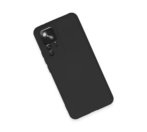 Xiaomi Mi 12T Pro Kılıf Nano içi Kadife Silikon - Siyah