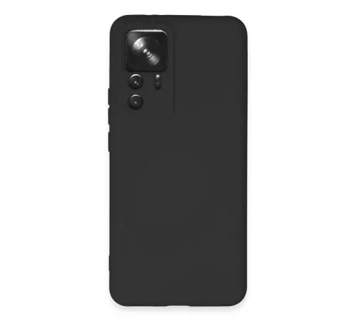 Xiaomi Mi 12T Pro Kılıf Nano içi Kadife Silikon - Siyah