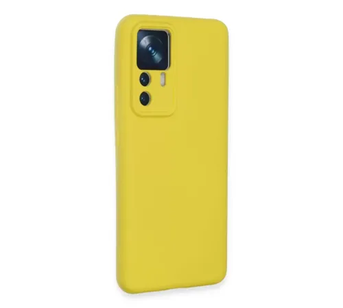 Xiaomi Mi 12T Pro Kılıf Nano içi Kadife Silikon - Sarı