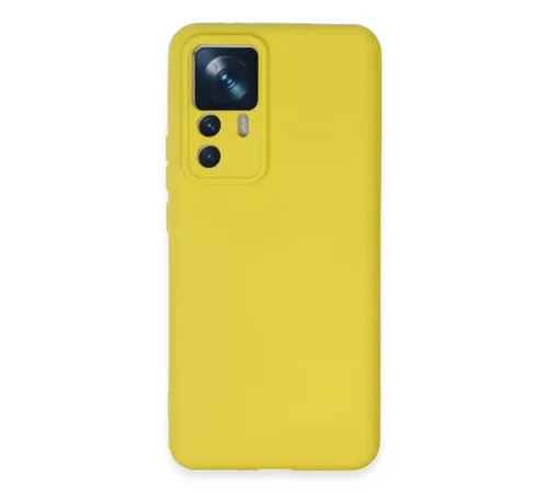 Xiaomi Mi 12T Pro Kılıf Nano içi Kadife Silikon - Sarı