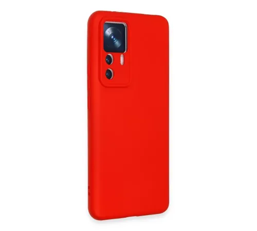 Xiaomi Mi 12T Pro Kılıf Nano içi Kadife Silikon - Kırmızı