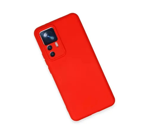 Xiaomi Mi 12T Pro Kılıf Nano içi Kadife Silikon - Kırmızı