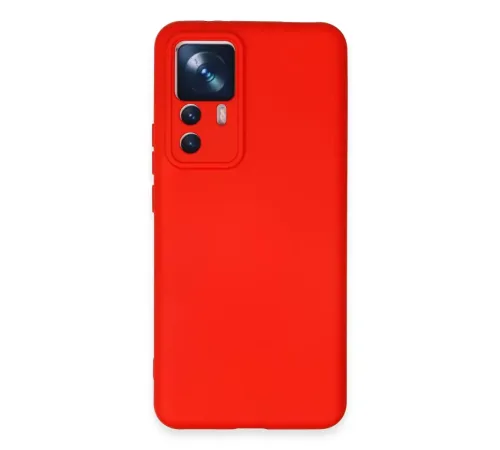 Xiaomi Mi 12T Pro Kılıf Nano içi Kadife Silikon - Kırmızı