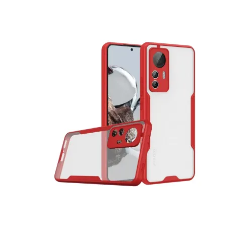 Xiaomi Mi 12T Kılıf Platin Silikon - Kırmızı