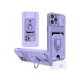 Apple iPhone 12 Pro Max Kılıf Zuma Kartvizitli Yüzüklü Silikon - Lila