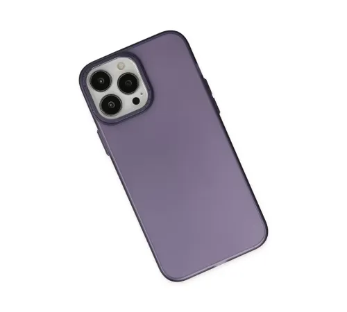 Apple iPhone 14 Pro Max Kılıf Modos Metal Kapak - Mor