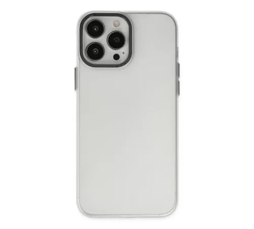 Apple iPhone 13 Pro Max Kılıf Modos Metal Kapak - Şeffaf