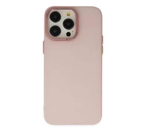 Apple iPhone 13 Pro Max Kılıf Modos Metal Kapak - Pembe