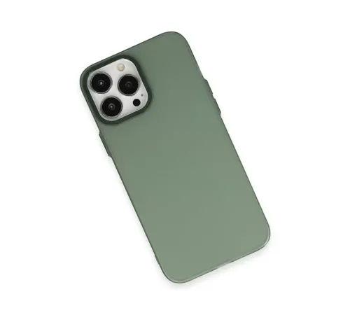 Apple iPhone 13 Pro Max Kılıf Modos Metal Kapak - Koyu Yeşil