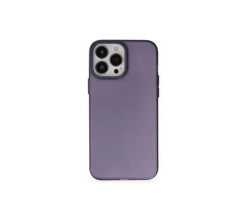 Apple iPhone 13 Pro Max Kılıf Modos Metal Kapak - Derin Mor