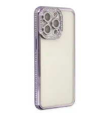 Apple iPhone 14 Pro Kılıf Joke Taşlı Silikon - Mor