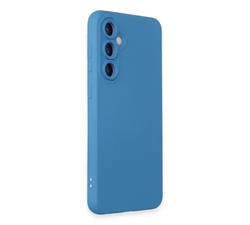 Samsung Galaxy S24 Kılıf Nano içi Kadife Silikon - Mavi