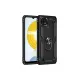 Realme C21 Kılıf Sofya Yüzüklü Silikon Kapak - Siyah