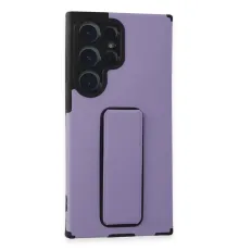 Samsung Galaxy S23 Ultra Kılıf Mega Standlı Silikon - Lila