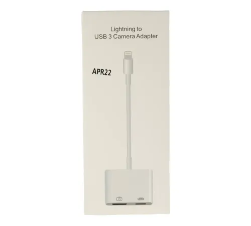 APR22 Iphone Otg 2in1 - Beyaz