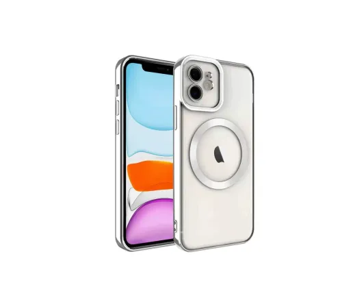 Apple iPhone 12 Kılıf Kross Magneticsafe Kapak - Gümüş