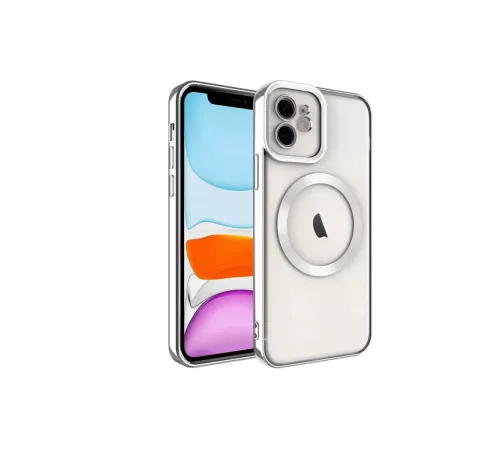 Apple iPhone 12 Kılıf Kross Magneticsafe Kapak - Gümüş