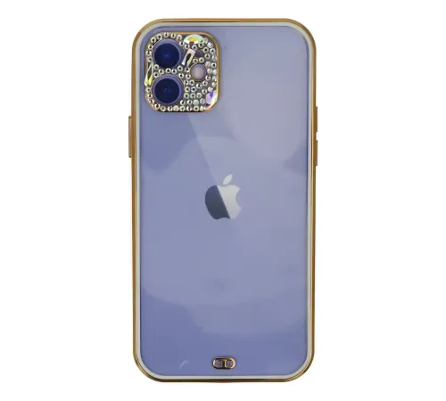 Apple iPhone 12 Kılıf Liva Taşlı Silikon - Beyaz