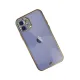 Apple iPhone 12 Kılıf Liva Taşlı Silikon - Mor