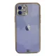 Apple iPhone 12 Kılıf Liva Taşlı Silikon - Mor