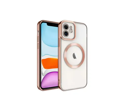 Apple iPhone 12 Kılıf Kross Magneticsafe Kapak - Rose