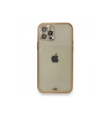 Apple iPhone 12 Pro Kılıf Liva Taşlı Silikon - Pembe