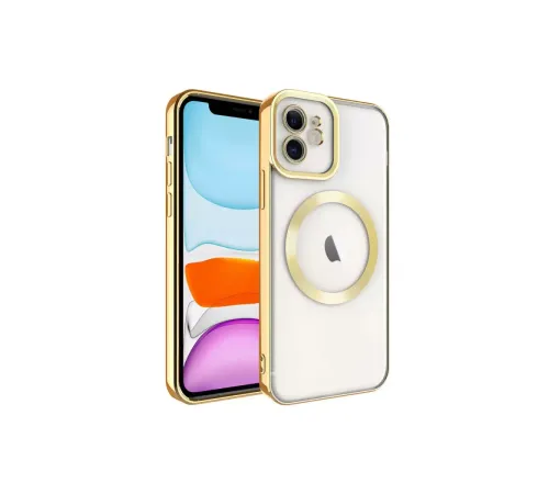 Apple iPhone 12 Kılıf Kross Magneticsafe Kapak - Gold
