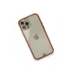 Apple iPhone 12 Pro Kılıf Liva Taşlı Silikon - Kırmızı