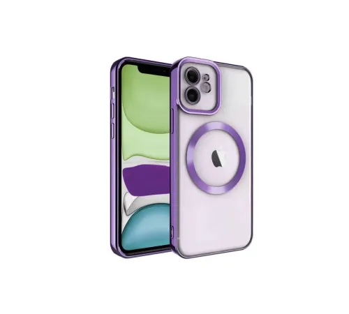 Apple iPhone 12 Kılıf Kross Magneticsafe Kapak - Mor