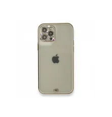 Apple iPhone 12 Pro Kılıf Liva Taşlı Silikon - Beyaz