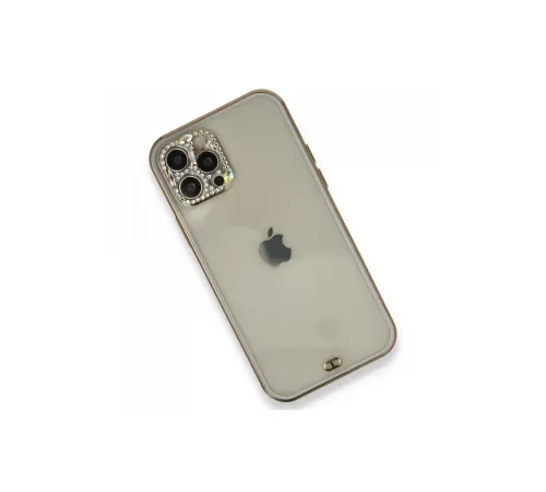 Apple iPhone 12 Pro Kılıf Liva Taşlı Silikon - Mor