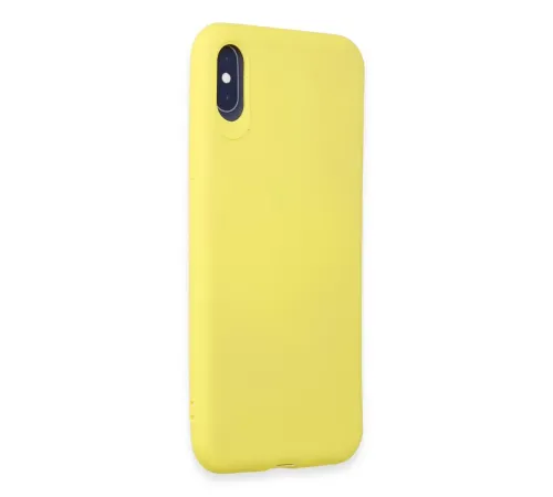 Apple iPhone X Kılıf First Silikon - Sarı